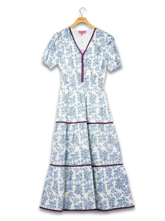 Simply Southern Red, White, and Blue Floral Dress