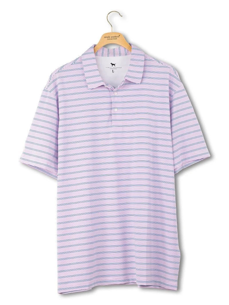 Simply Southern Blue & Purple Stripe Polo