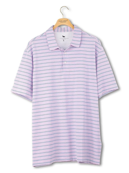 Simply Southern Blue & Purple Stripe Polo