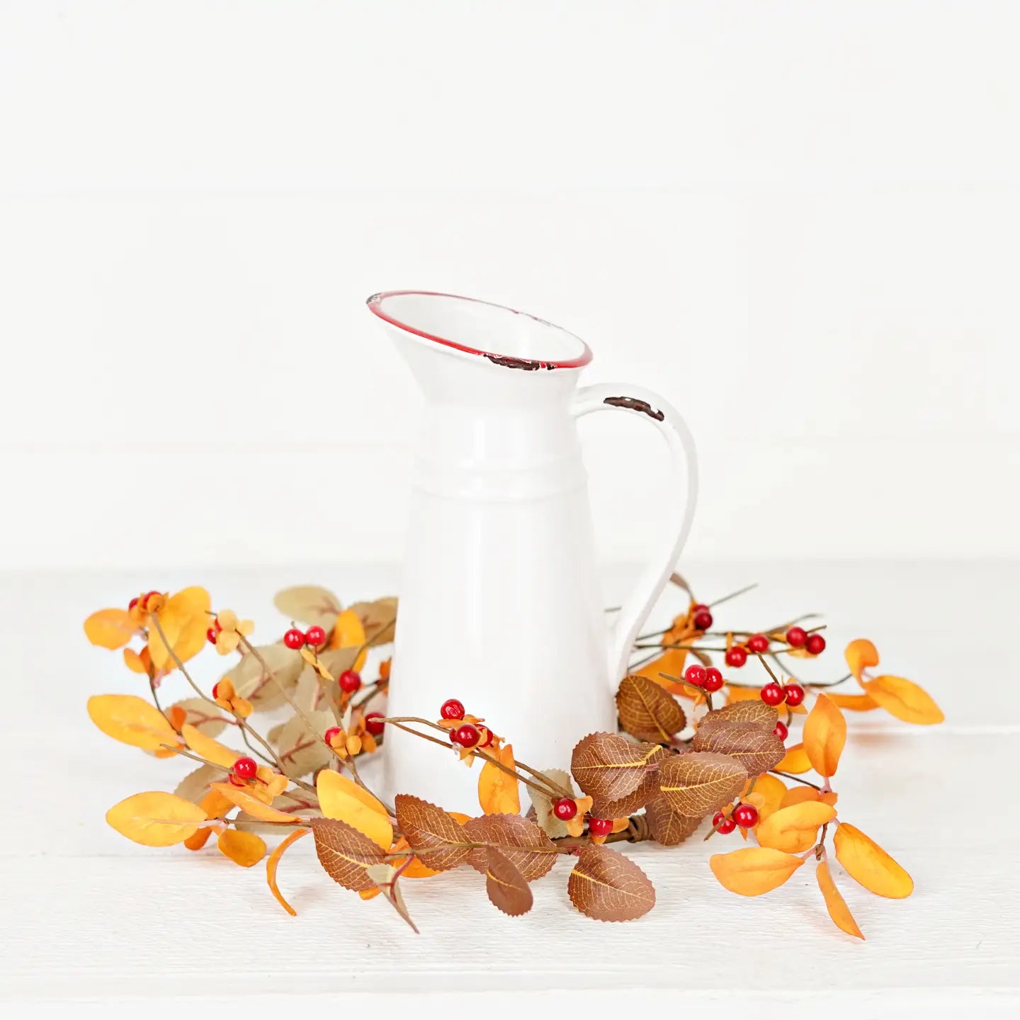 12in Wreath-Fall Mix Leave with Bittersweets