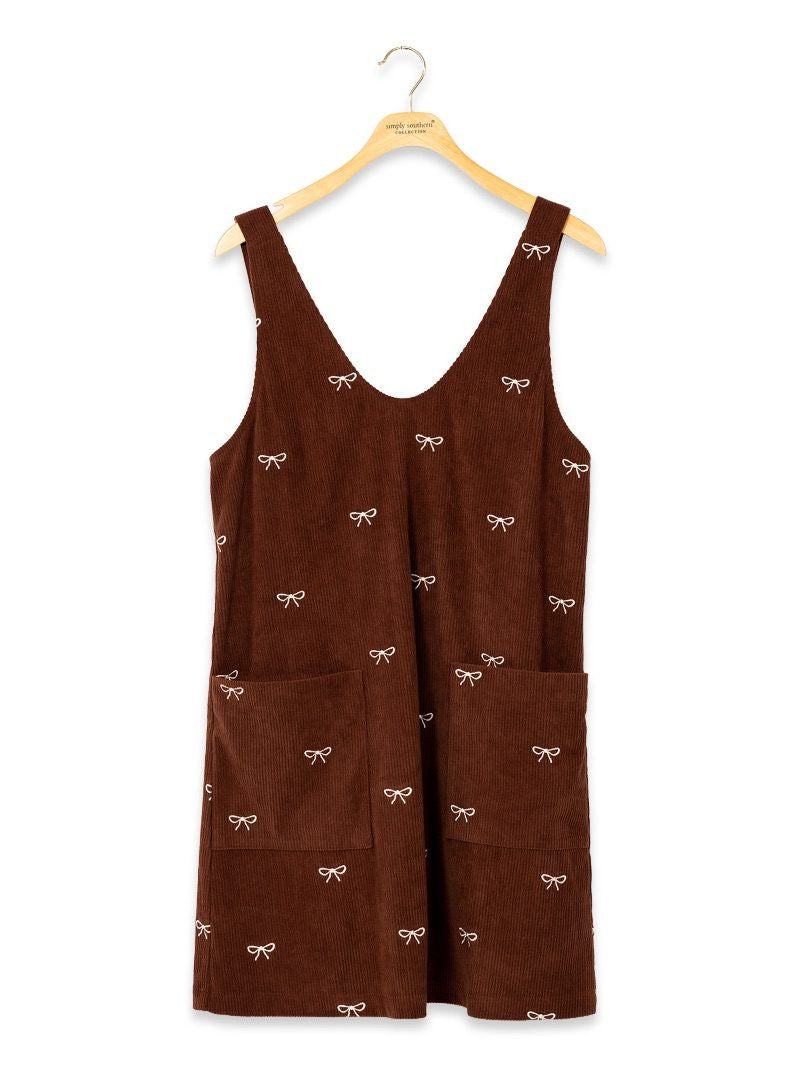 Lina Corduroy Dress - Chocolate