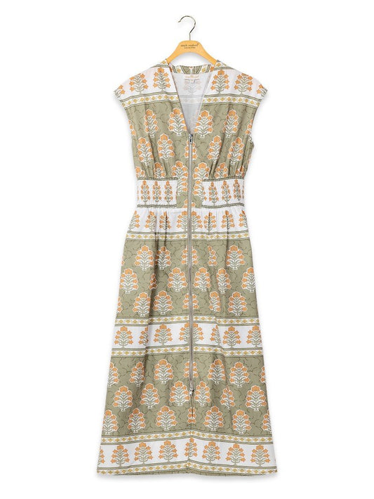 Simply Southern Green and Orange Floral Dress