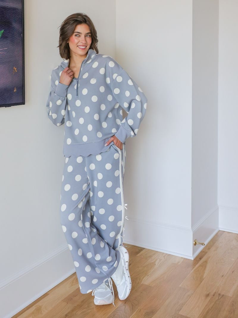 Simply Southern Grey Polka Dot Drawstring Pants