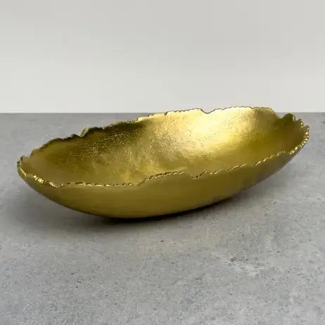 Small Gold Oval Bowl