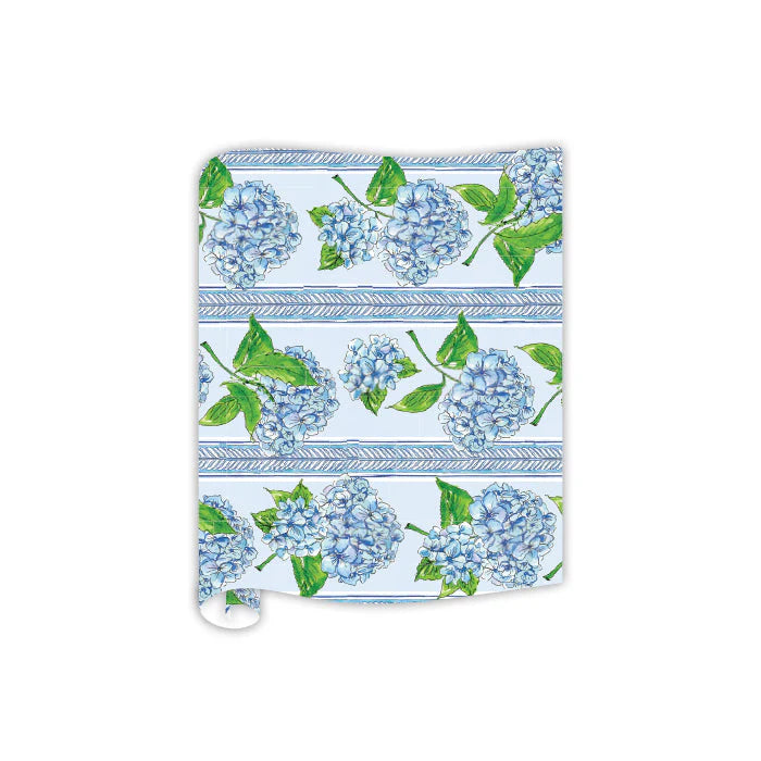 Blue Hydrangea Table Runner