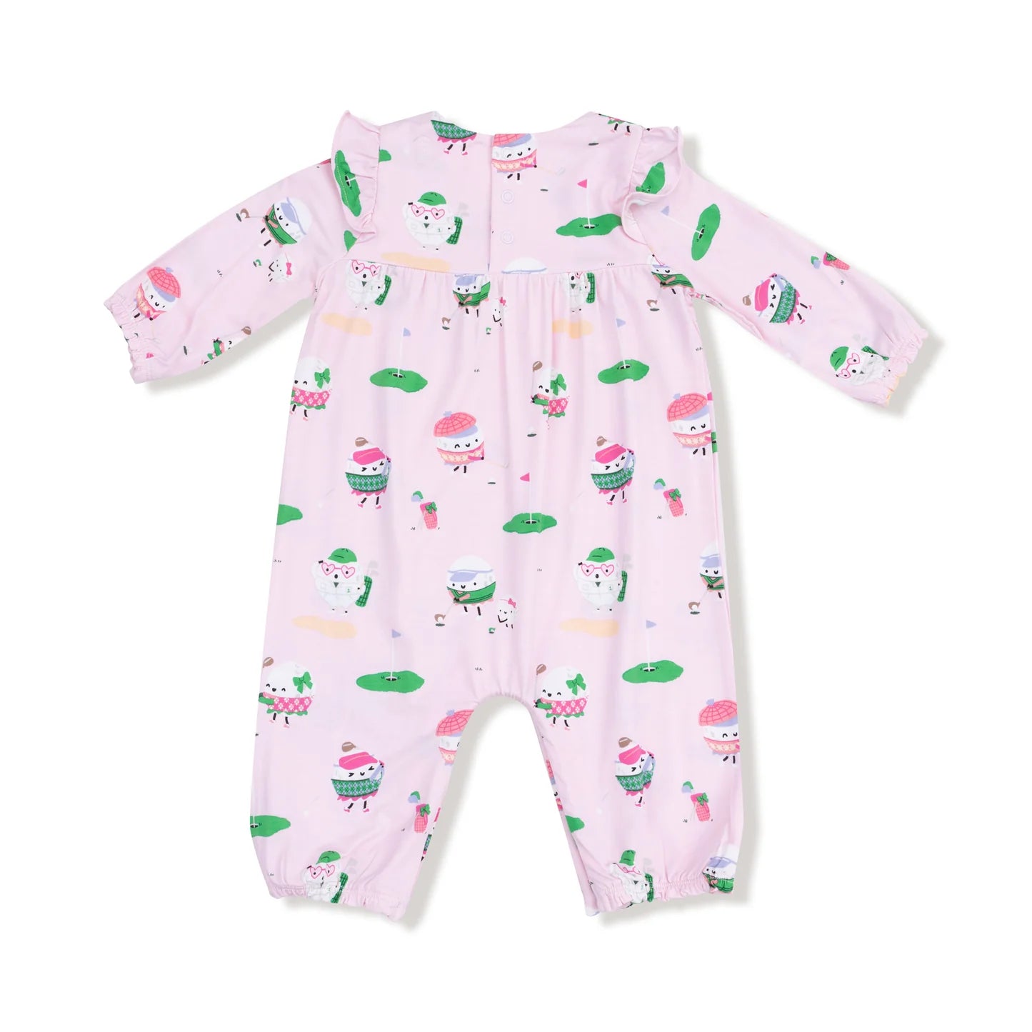 Golf Pros - Pink Ruffle Sleeve Romper