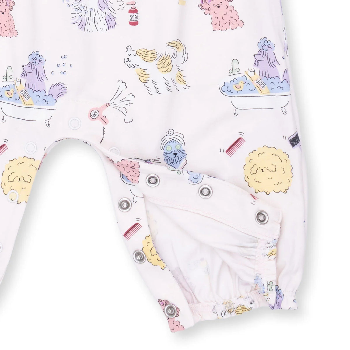 Spa Dogs Ruffle Sleeve Snap Romper