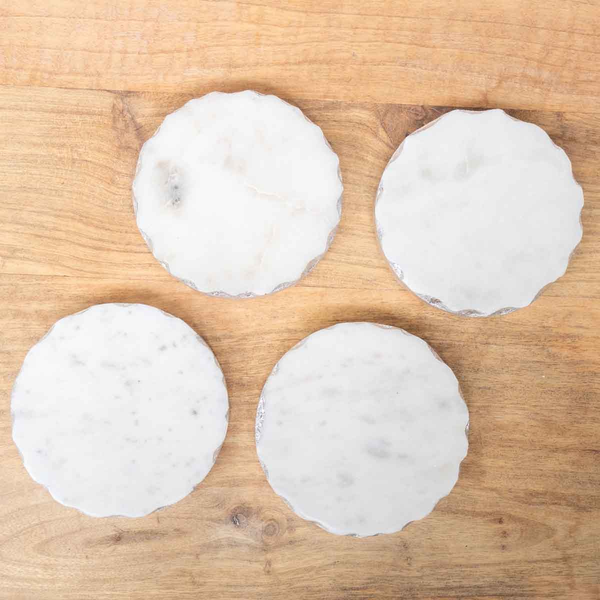 Ferrara Round Marble Coasters