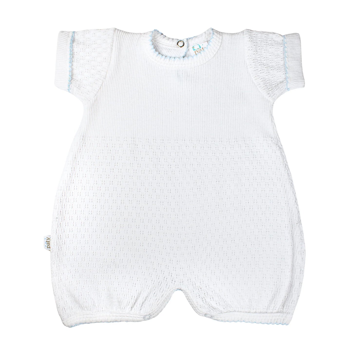 Paty Knit Bubble 3 months/Blue Trim