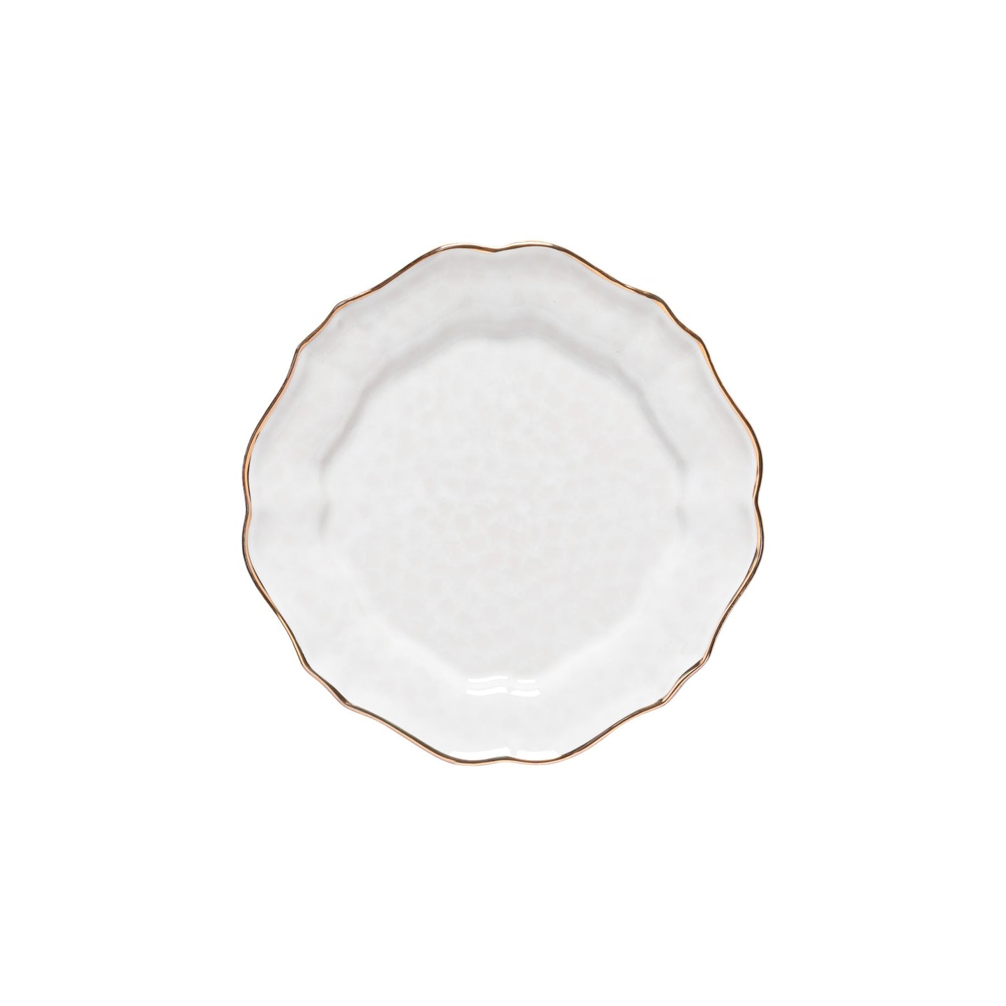 Casafina Impressions Salad Plate White with Gold Edge Im-1502WGD