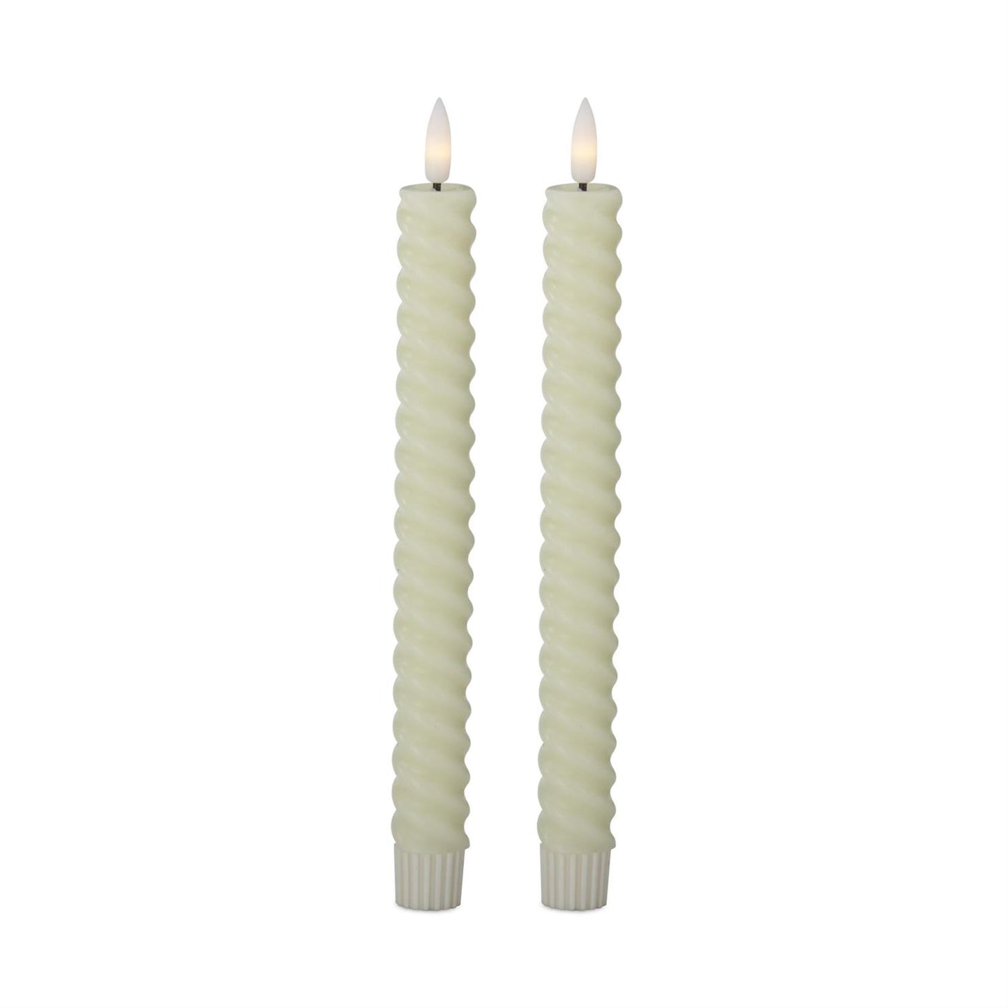 Set of2 Spiral Taper Candles