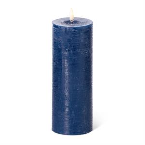 8 x 3 Navy Blue Flameless Candle