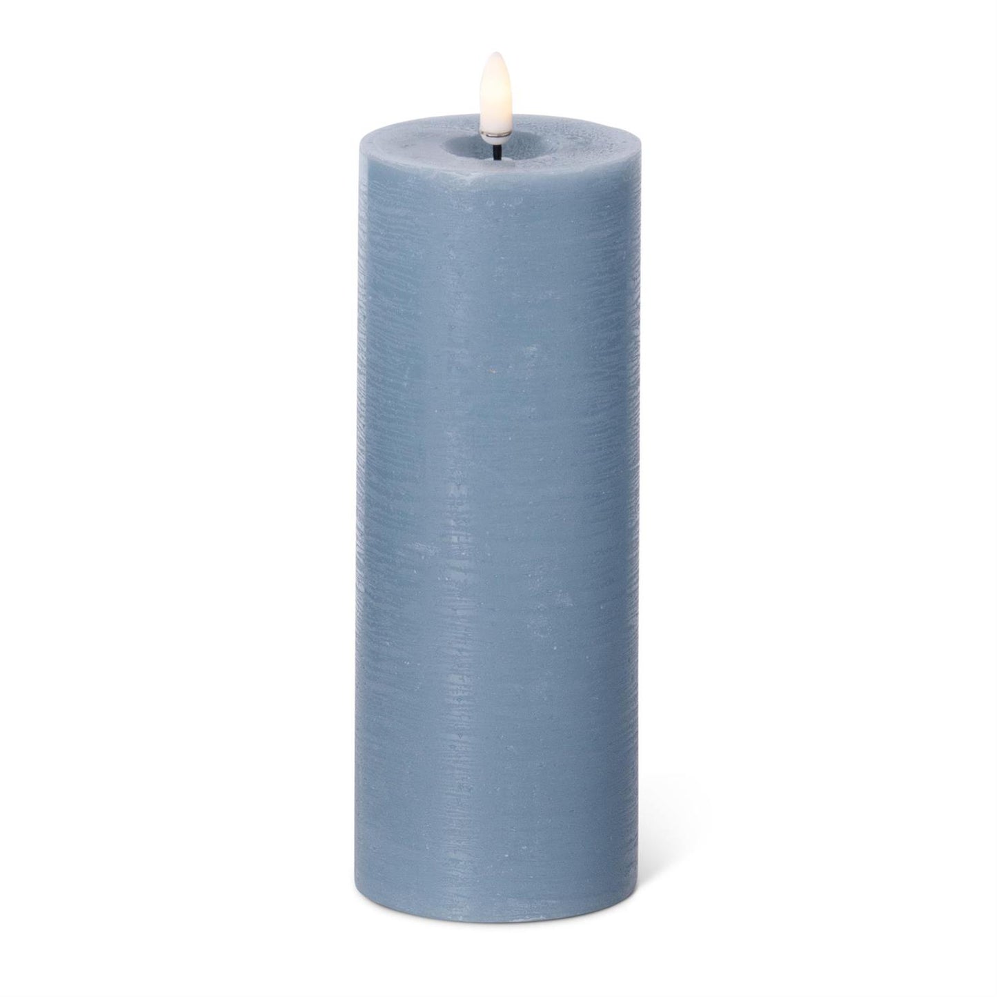 Light Blue On/Off Touch LED Pillar Candles - 3 inch diameter