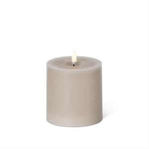 Taupe on/Off Touch LED Pillar Candles 4 inch diameter