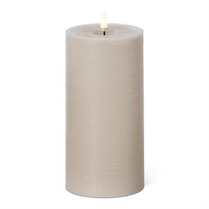 Taupe on/Off Touch LED Pillar Candles 4 inch diameter
