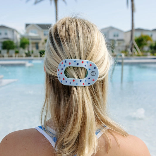 Teleties United We Stand Flat Round Hair Clip - Medium