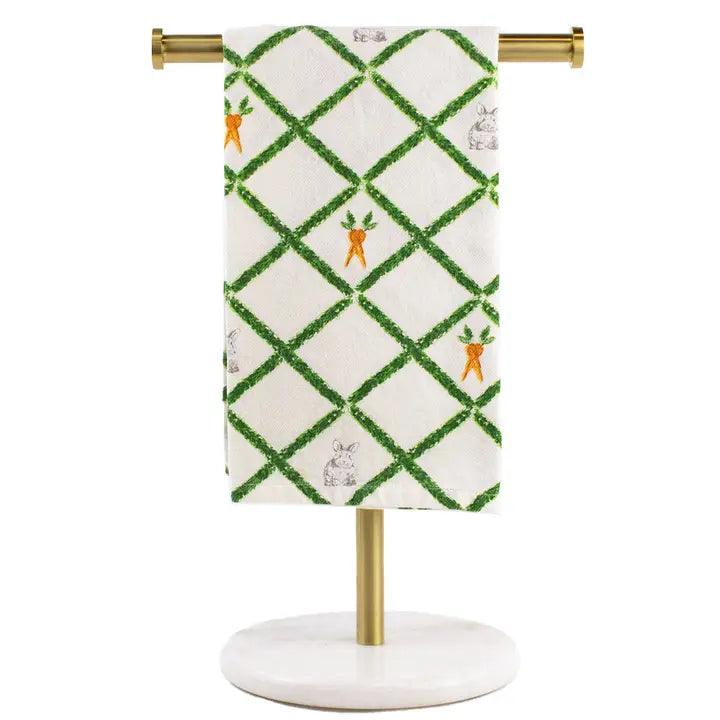 Boxwood Trellis Bunny Hand Towel Cream/Multi 20x28