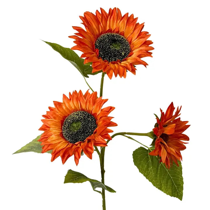 Sunflower Spray 37.5" - Orange