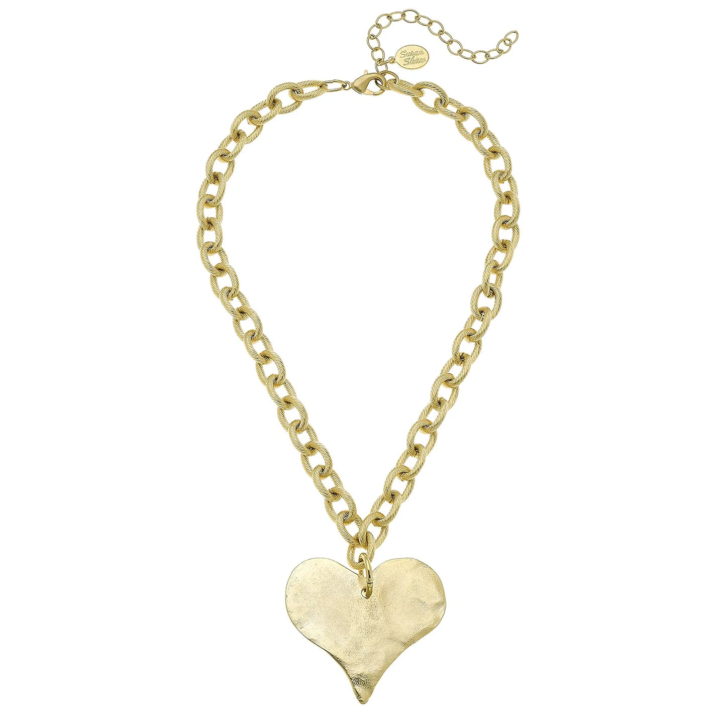 Susan Shaw Large Gold Heart Necklace 3431HG