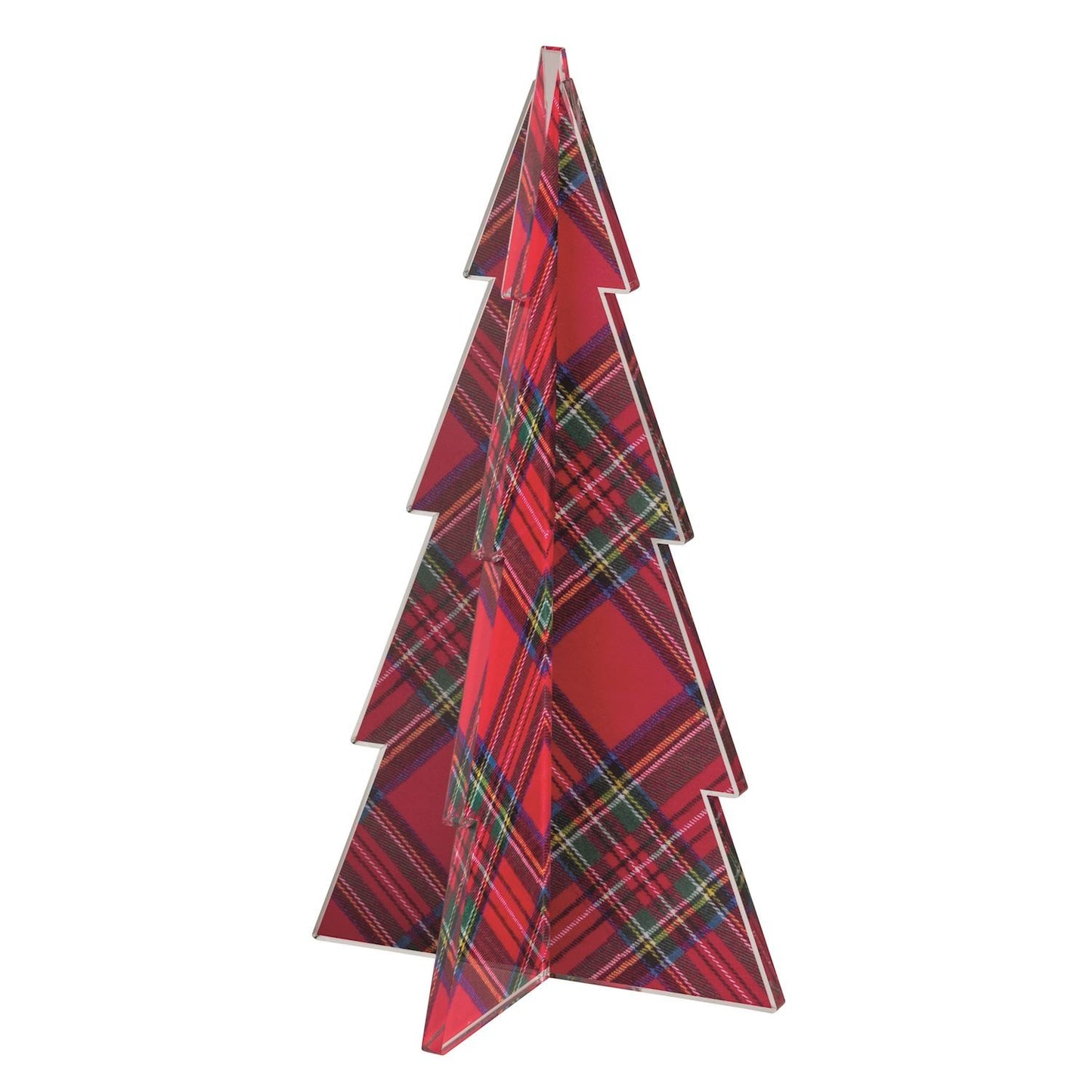 Tartan Acrylic Tree - Red