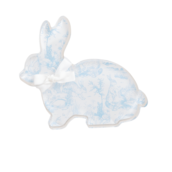 Horizontal Toile Acrylic Bunny Sitter