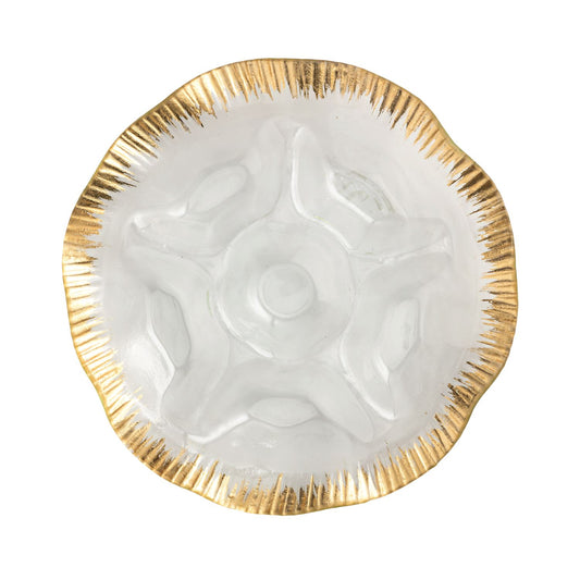 Gold/Glass Divided Platter