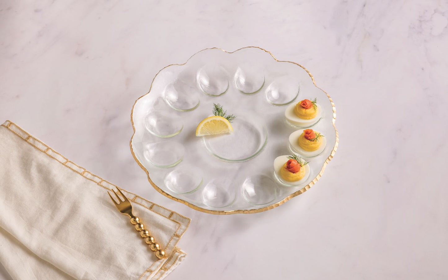 Glass Deviled Egg Tray