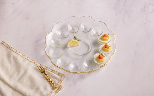 Glass Deviled Egg Tray