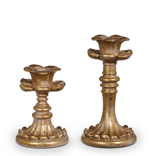 Brass Gold Taper Candlesticks