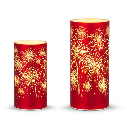 6 inch Lighted Firework Lantern