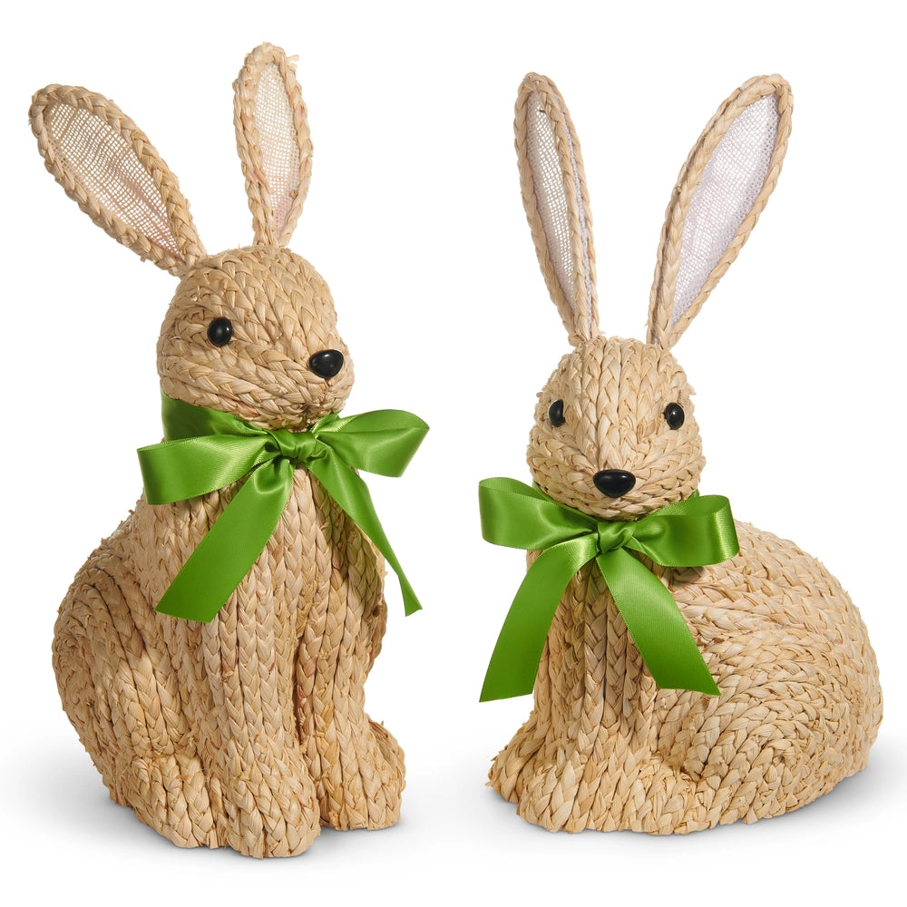 Natural Woven Bunny 13.5 in