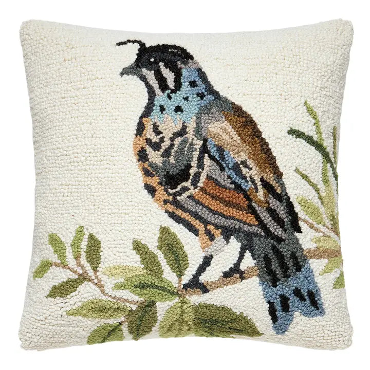 Quail Foliage Hook Pillow