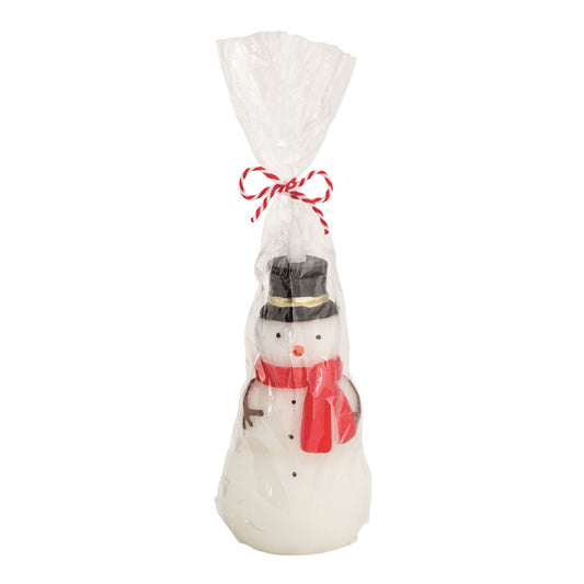 Snowman Flameless Candle