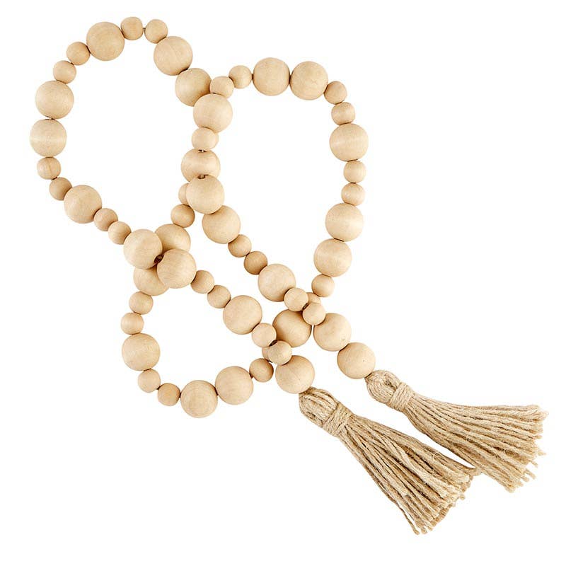 54" Beaded Garland - Natural