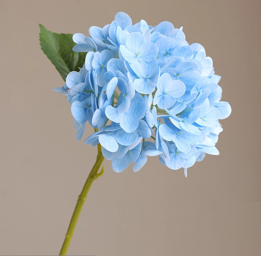 Light Blue Real Touch Hydrangea Stem