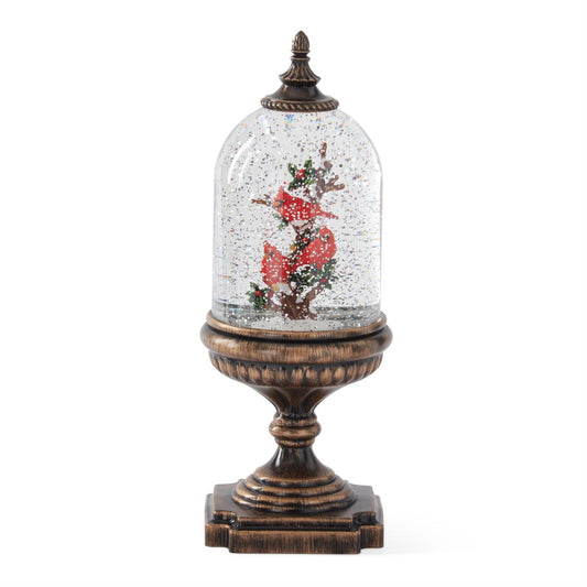Cardinal Water Spinning LED Snow Globe 12.25 inch
