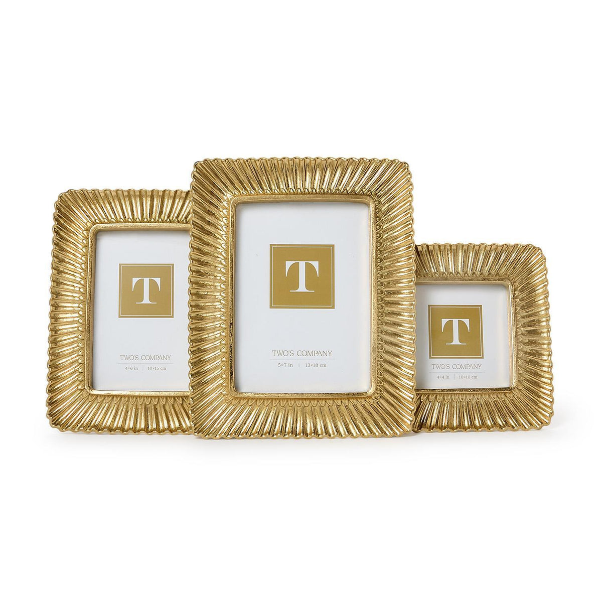 4x6" Scalloped Plume Gold Frame