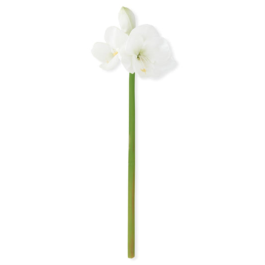 28 inch Real Touch White Amaryllis Stem