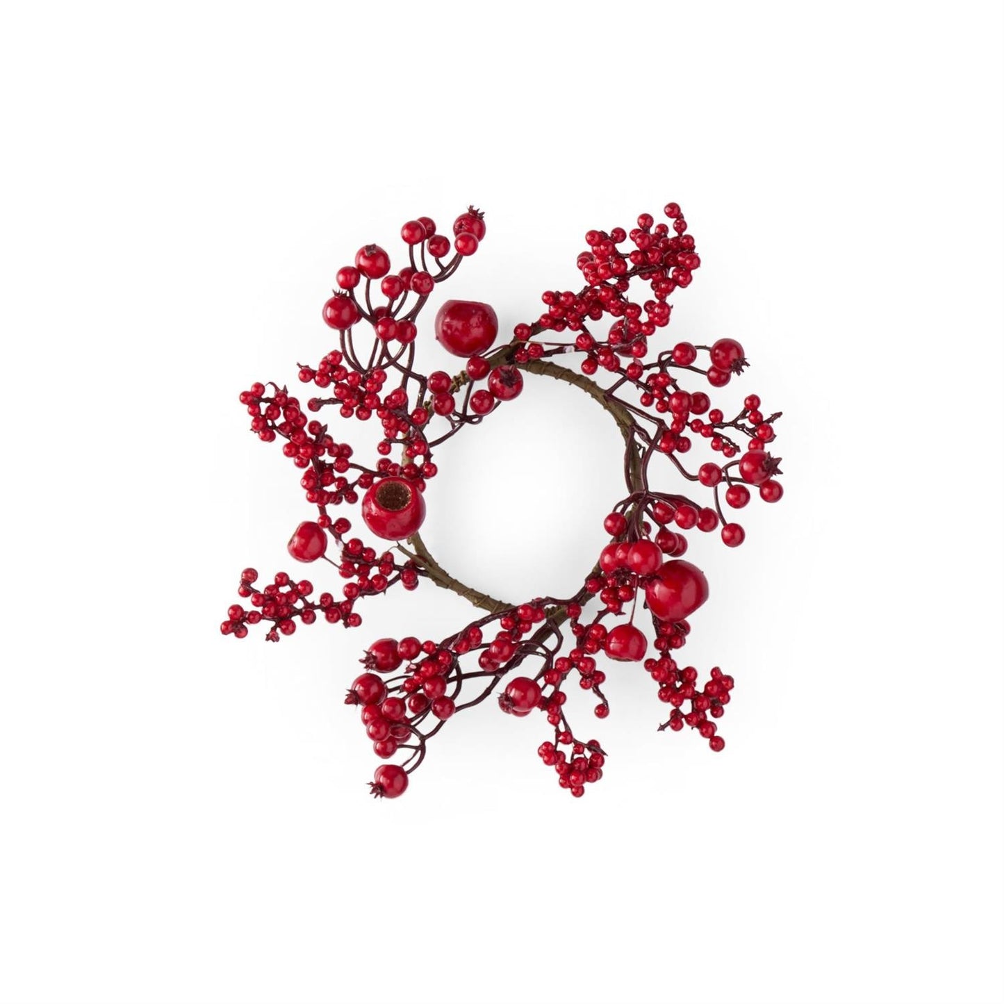 11.5 inch Red Berry Candle Ring