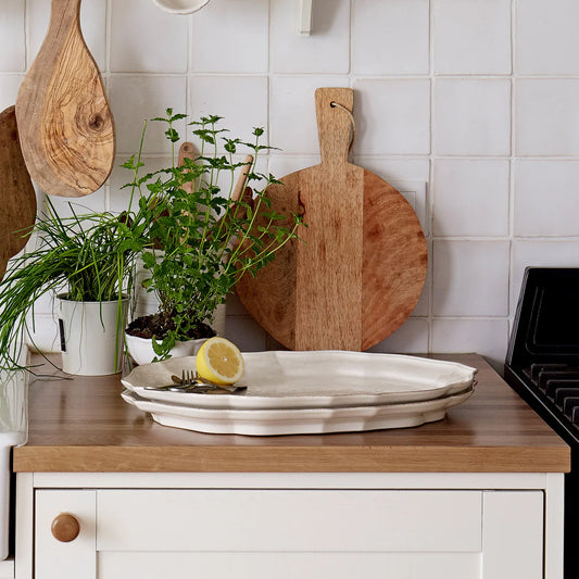 Impressions Large White Oval Platter