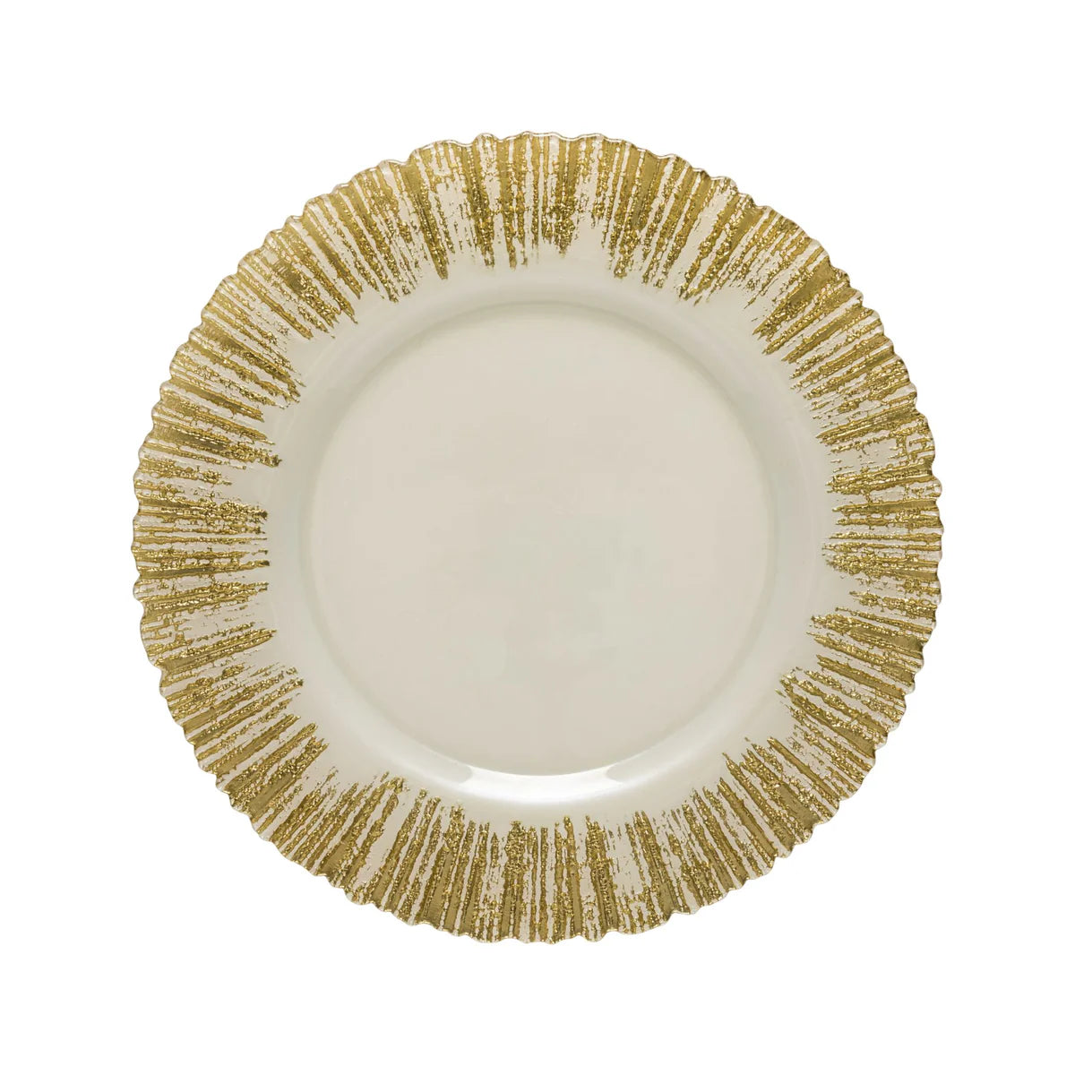 Gold Band Glass Charger
