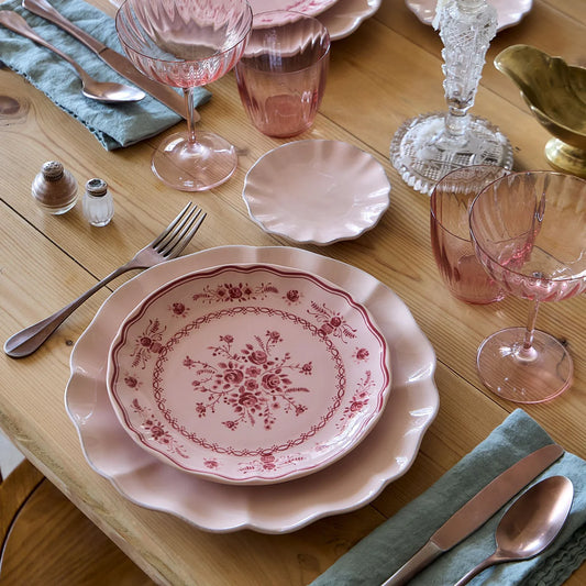 Vila Pink/Red Salad Plate