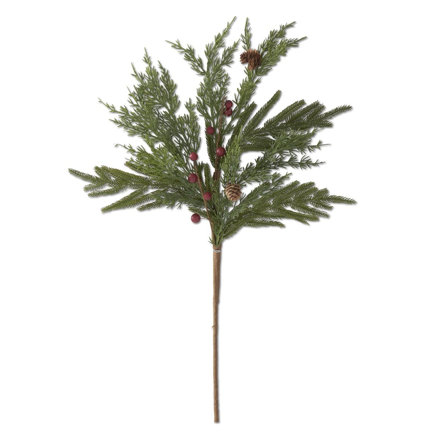 24 inch Real Touch Mixed PIne Stem w/Pinecones