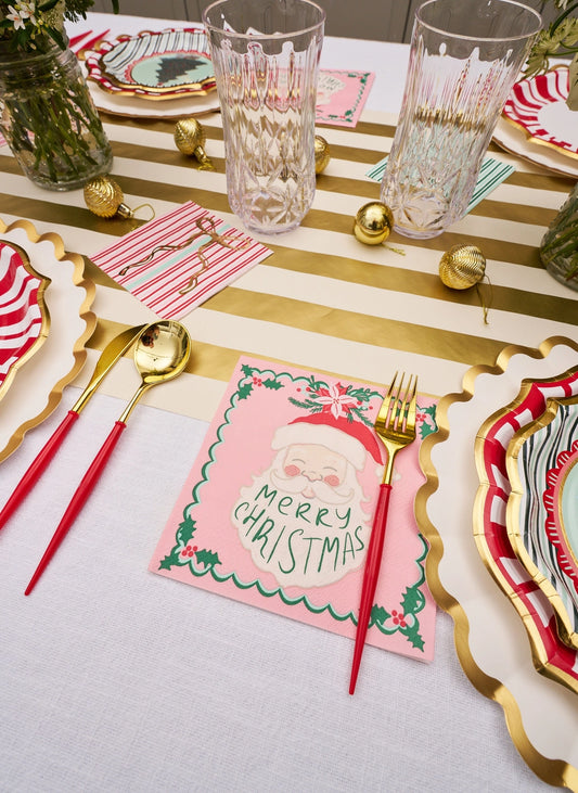 Tis The Season Santa Lunch Napkins