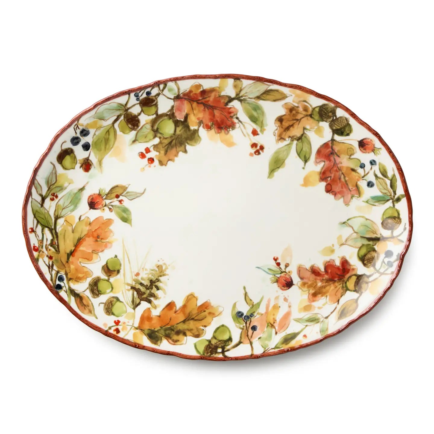 Autumn Meadows Oval Platter 16" X 12"