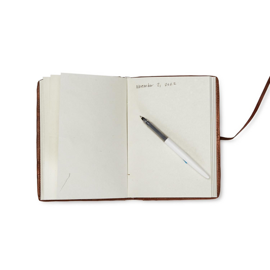 Chestnut Set of 2 Woven Leather Journal