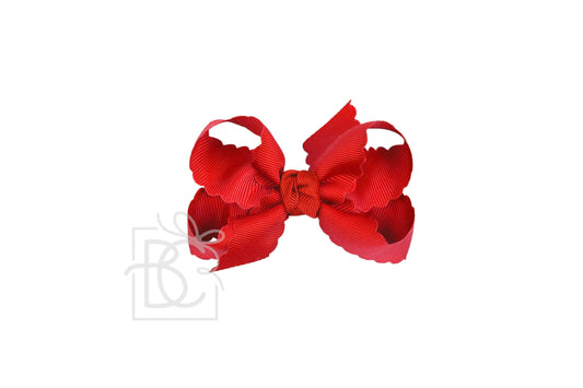 Scalloped Edge Bow with Alligator Clip