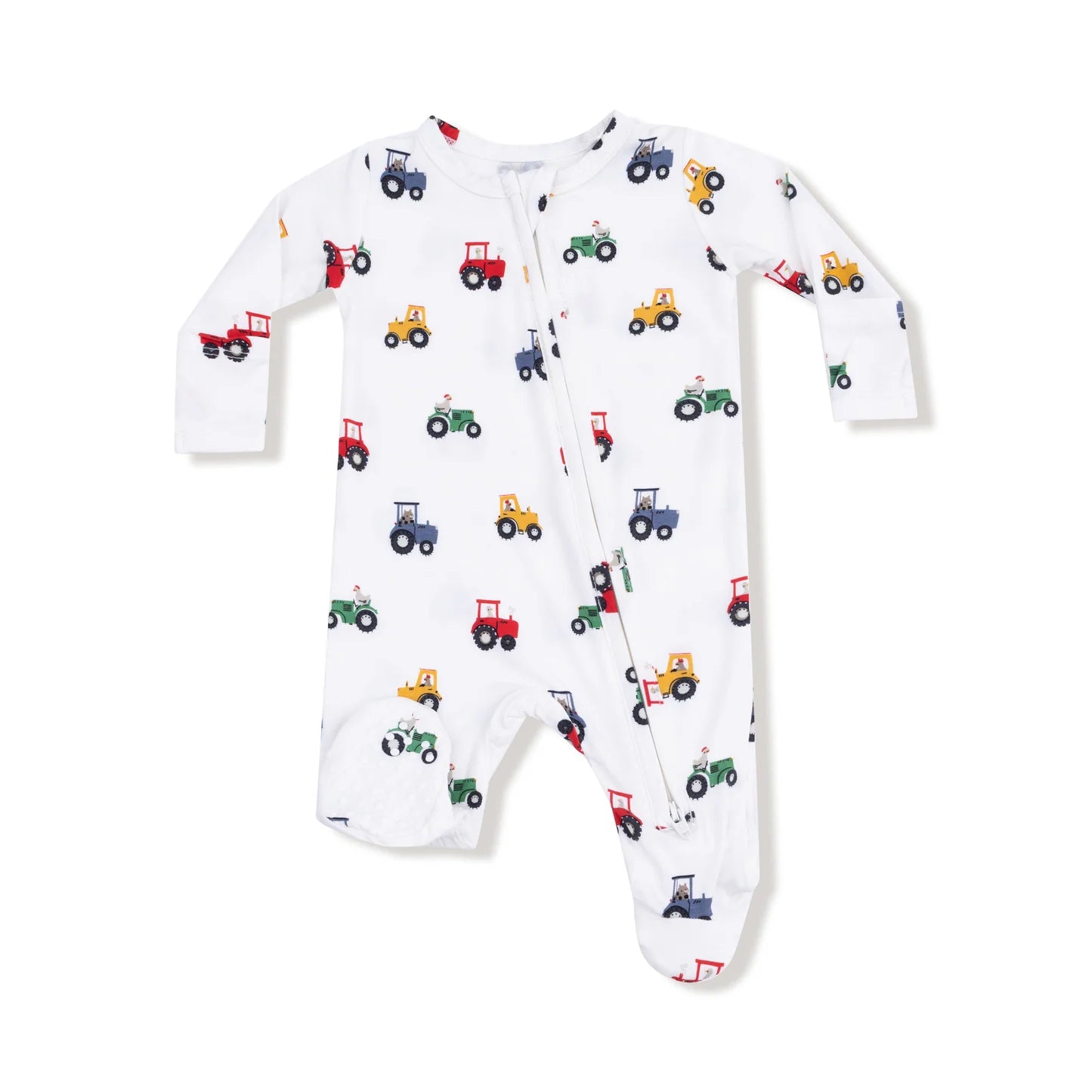Mini Tractors 2 Way Zipper Footie