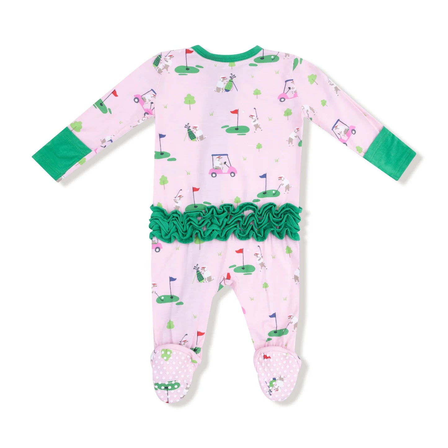 Dog Gone Golf - 2 way Zipper Footie - 0-3 months