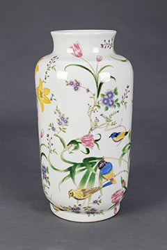 Vase, Bird and Flower Design